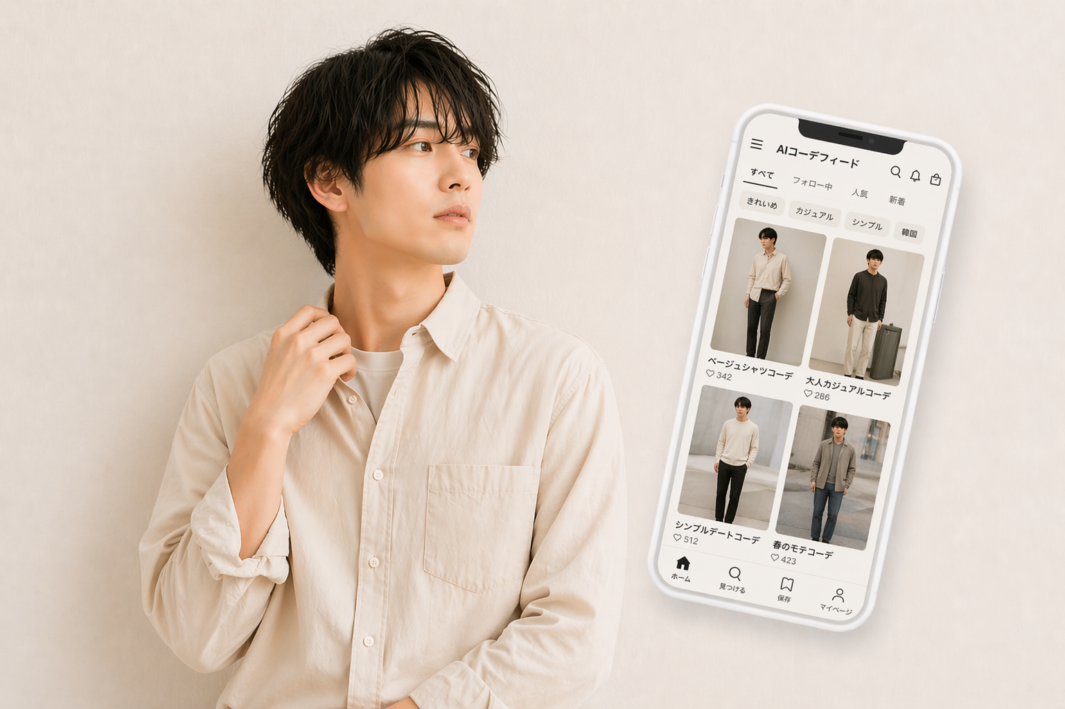 LookBoard アプリイメージ (男性)