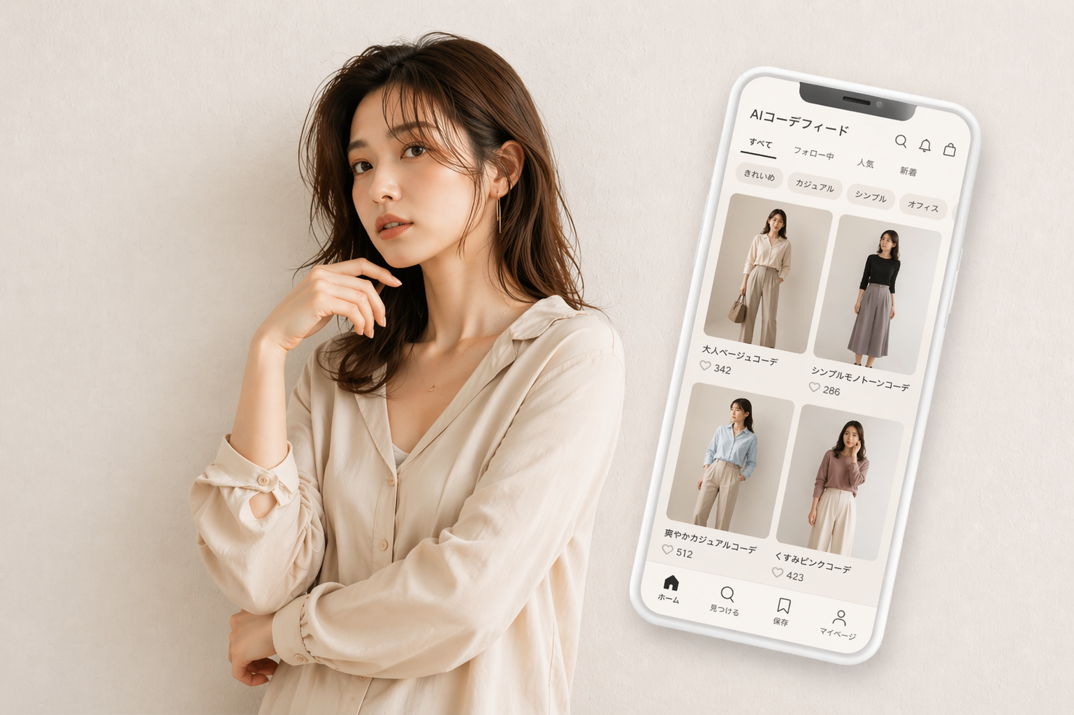 LookBoard アプリイメージ (女性)